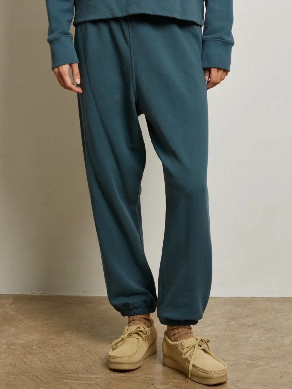 Perfectwhitetee Johnny sweatpant M cotton french terry elevated basic timeless - Picture 1 of 10